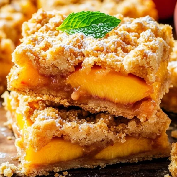 Peach Crumble Bars