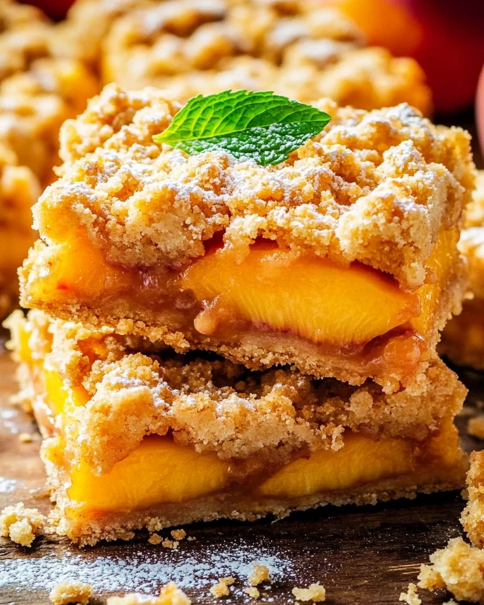 Peach Crumble Bars