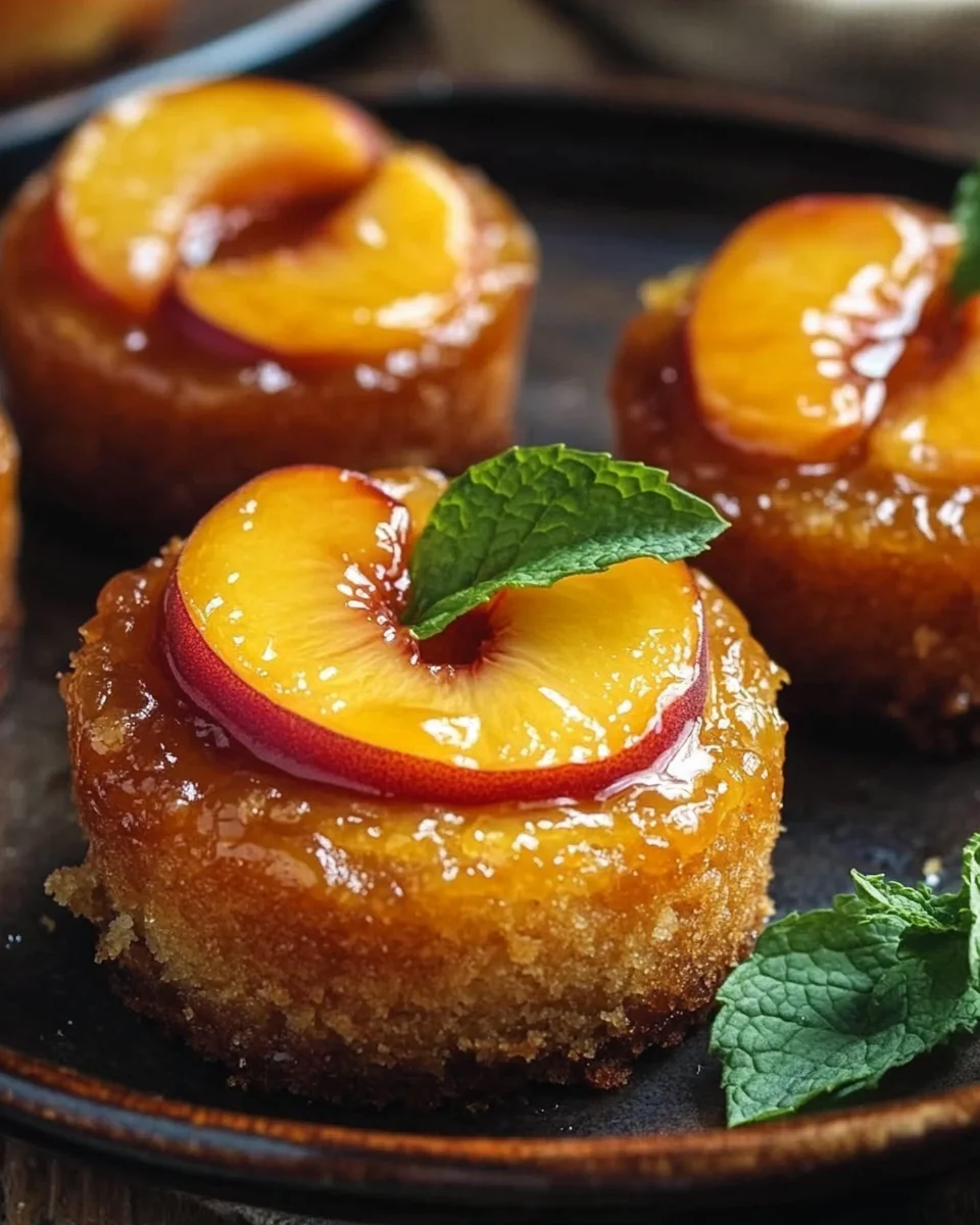 Peach Upside Down Mini Cakes