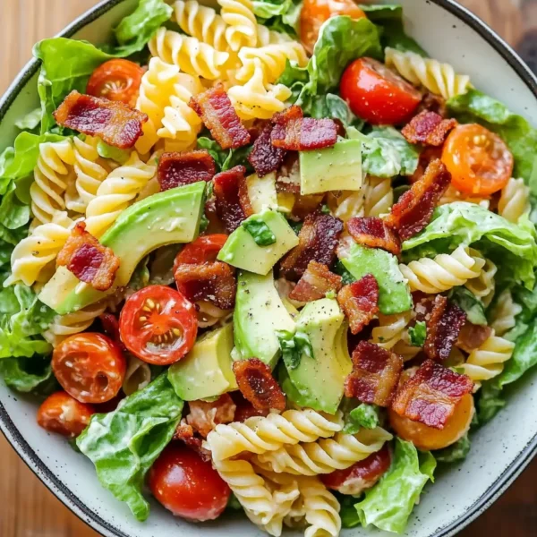 Quick Gluten Free Dairy Free BLT Pasta Salad