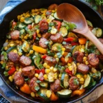 Sausage and Veggies Skillet - 30 Minute, One-Pan Meal