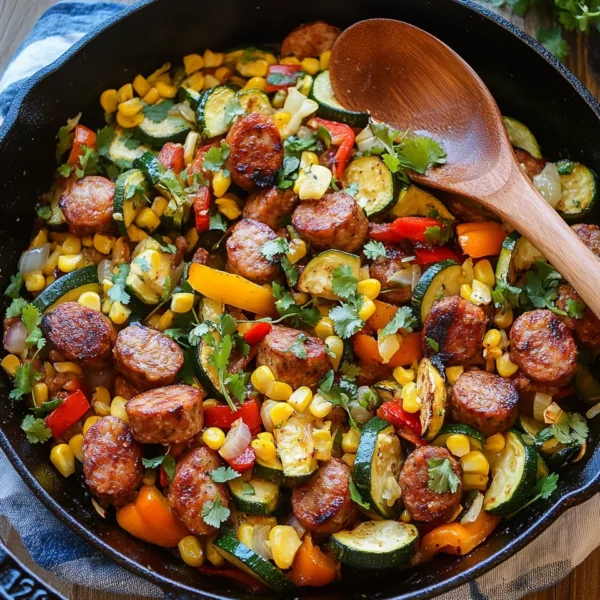 Sausage and Veggies Skillet - 30 Minute, One-Pan Meal