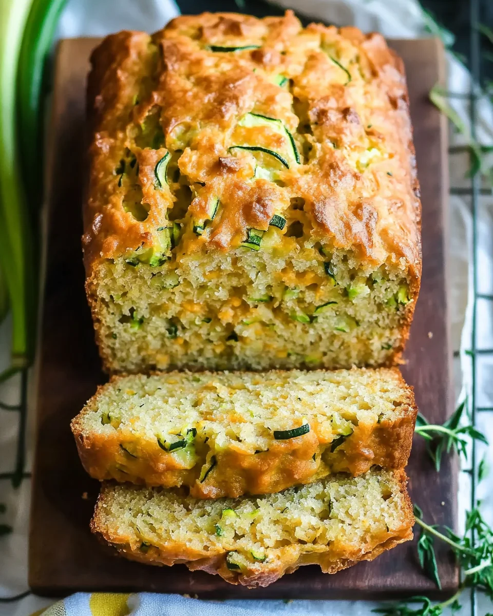 Savory Zucchini Cheddar Quick Bread