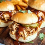 Shredded BBQ Chicken Sliders