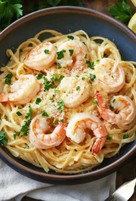 Shrimp Scampi Garlic Cream Pasta