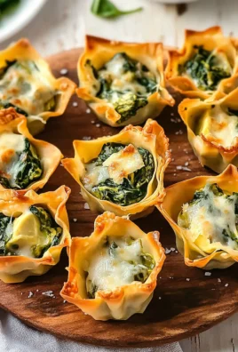 Spinach and Artichoke Wonton Cups Recipe