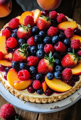 Summer Berry and Peach Cheesecake Recipe