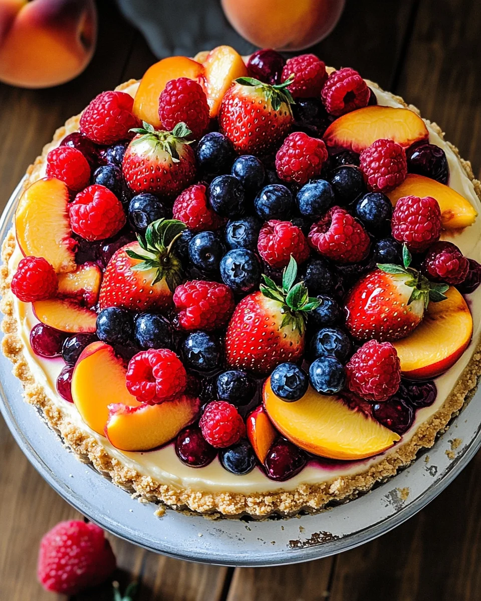 Summer Berry and Peach Cheesecake Recipe