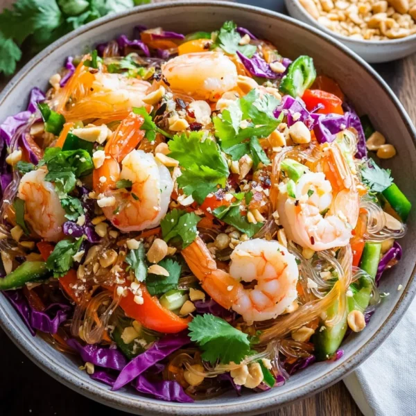 Thai Glass Noodle Salad with Peanut Dressing