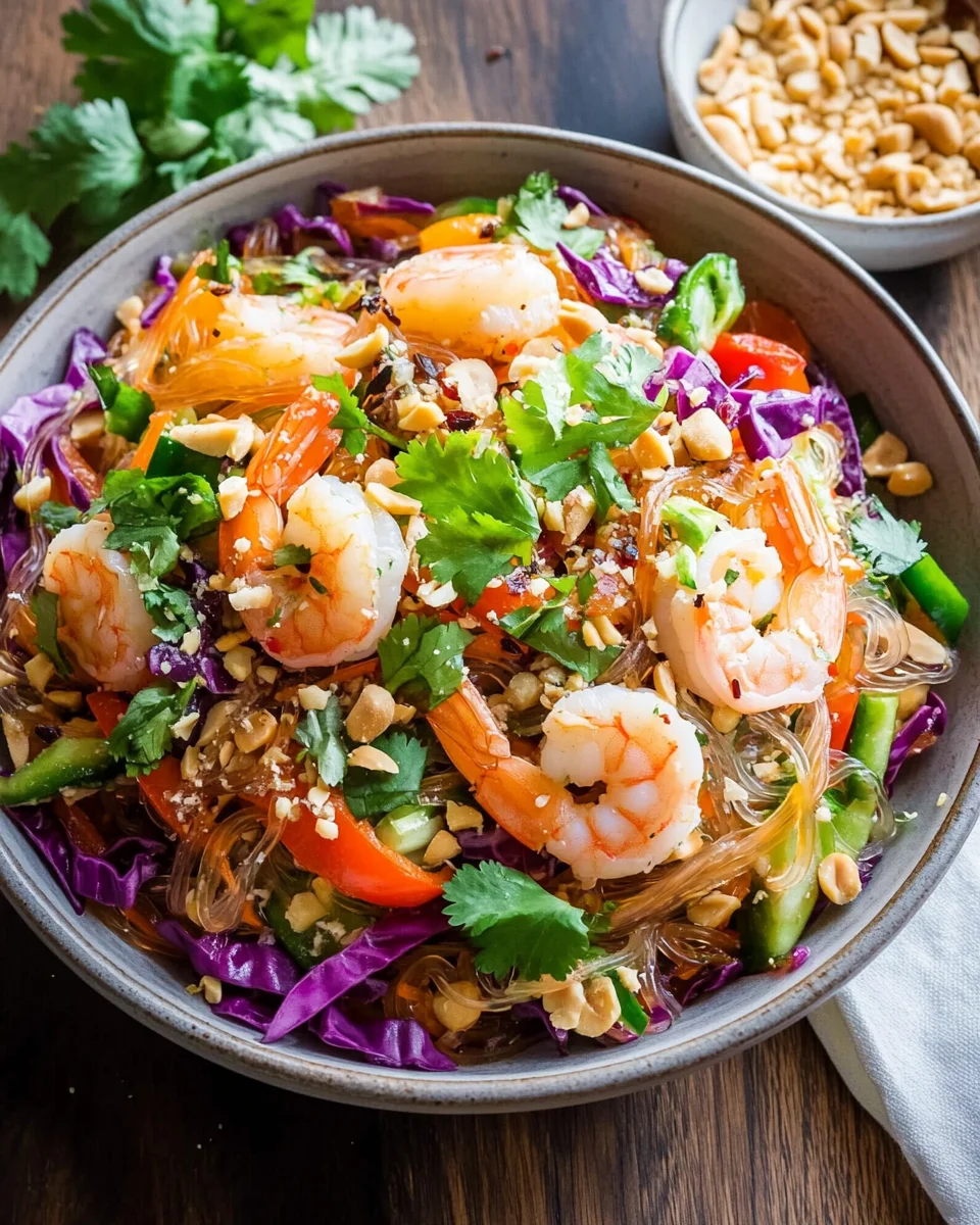 Thai Glass Noodle Salad with Peanut Dressing