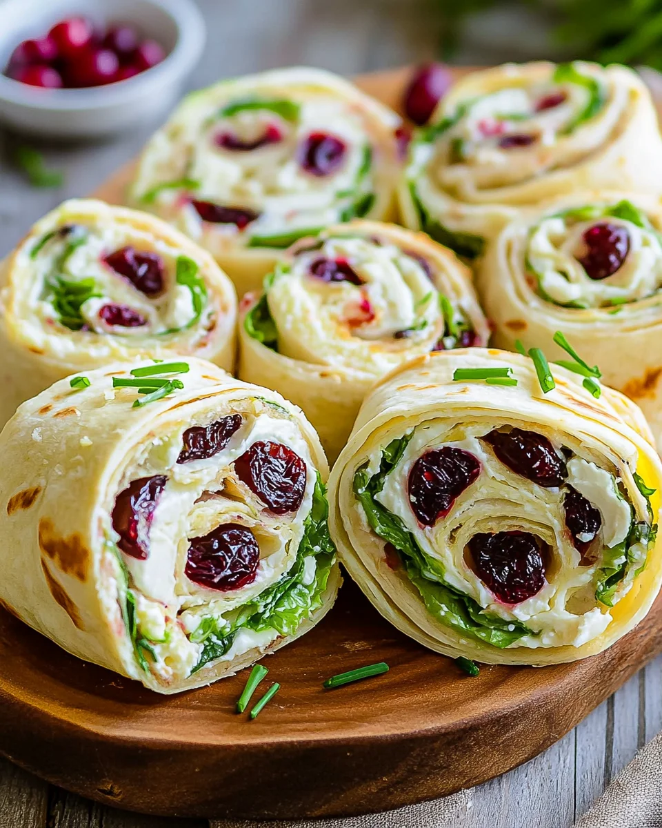 Turkey Cranberry Pinwheels