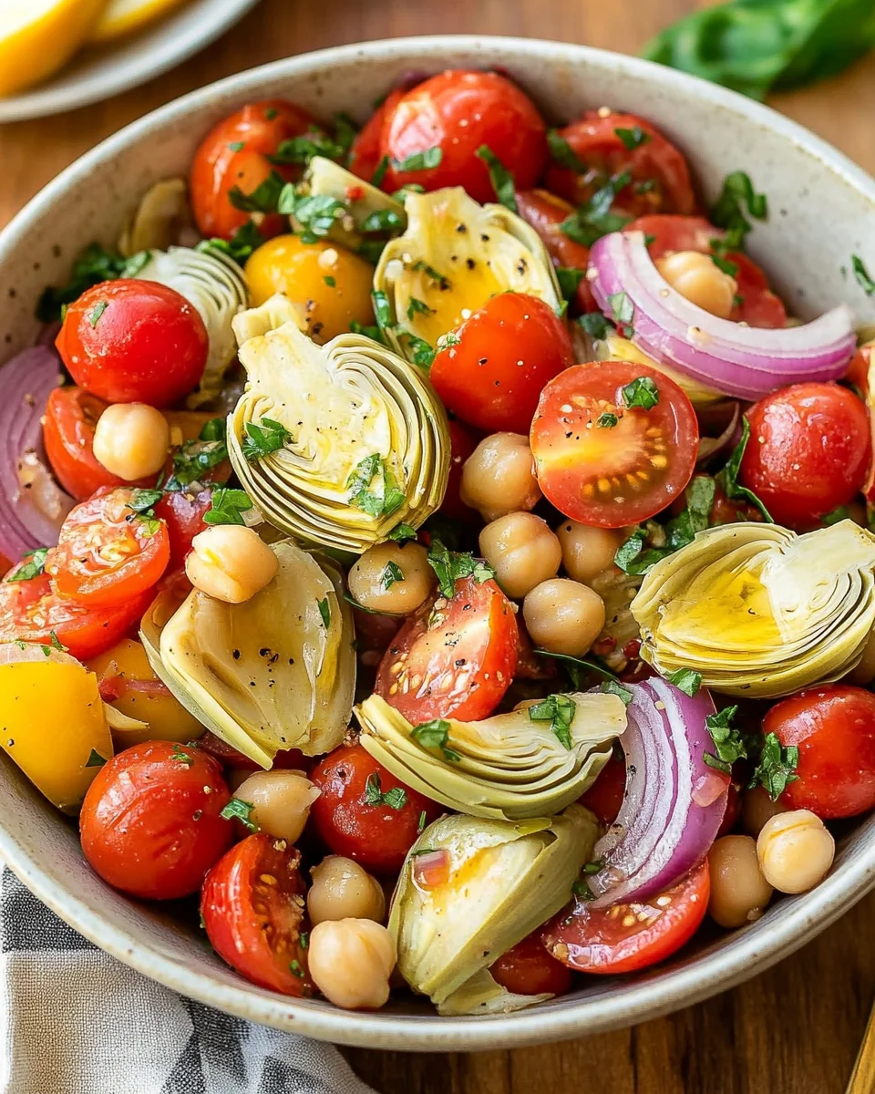 Tuscan Artichoke Tomato Salad