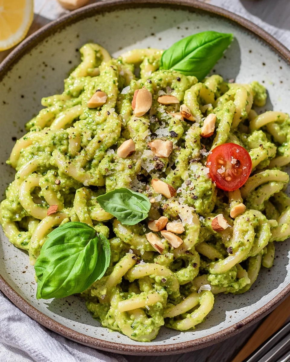 Vegan Avocado Pesto Pasta