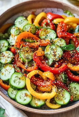 Viral TikTok Cucumber & Bell Pepper Salad