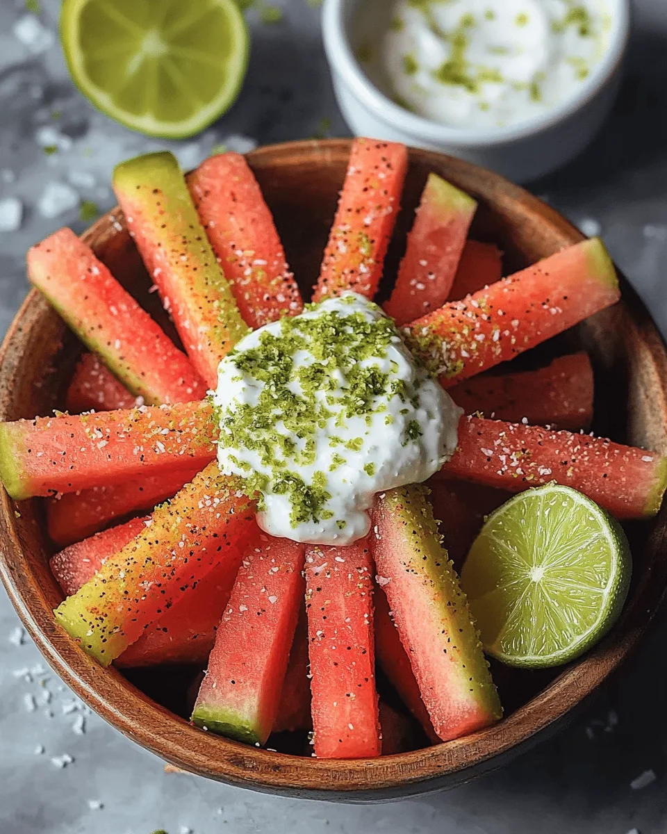 Watermelon Fries with Coconut Lime Dip | Healthy Summer Snack!