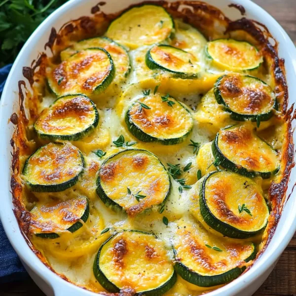 Zucchini and Yellow Squash Au Gratin